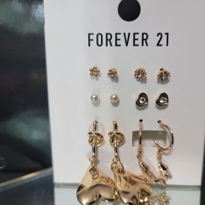 Forever 21 | Gold | Earrings | Studs | Drop | 6 Pairs
